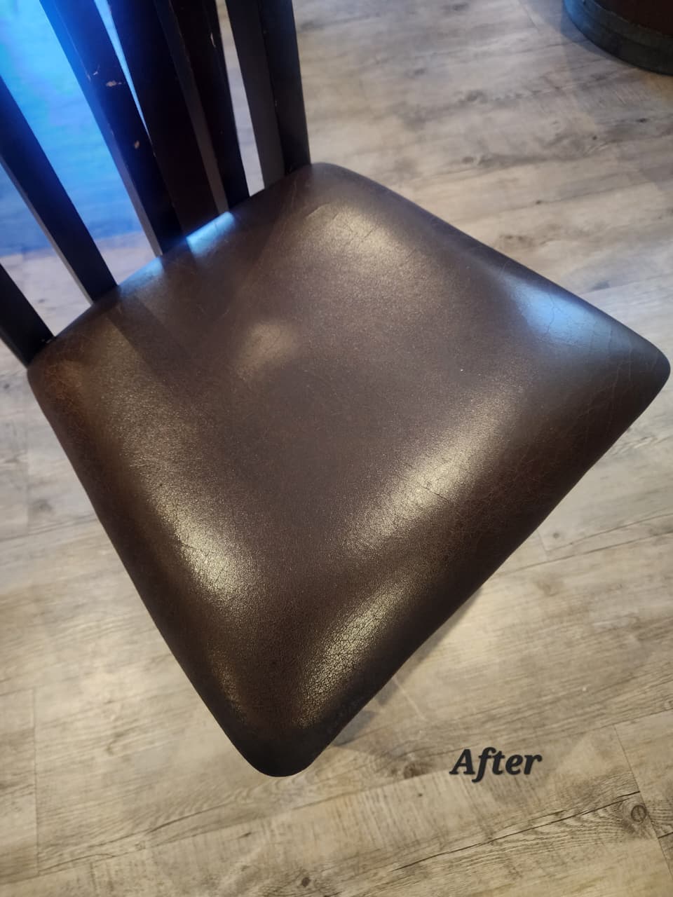 Leather Dining Chair after cleaning